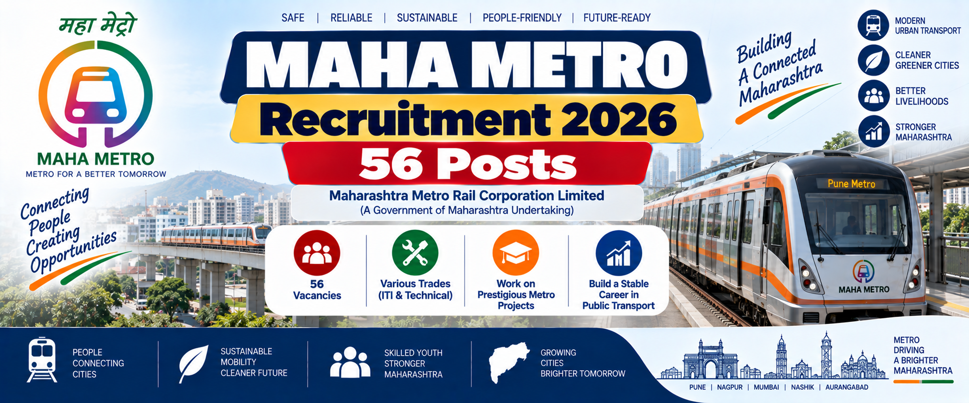 MAHA Metro Recruitment 2026 – 56 Posts